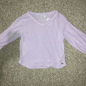 Purple Hollister sweater with bell sleeves